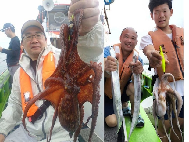 【釣果速報】東京都ミナミ釣船のマダコリレー船は朝イチから絶好調！午後からはタチウオも楽しめる大満足の釣行に！