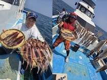 スルメイカが一日中ヒット！サイズも36cmの良型交じり好調！神奈川県ちがさき丸で釣り人生最高の釣行に繰り出そう！