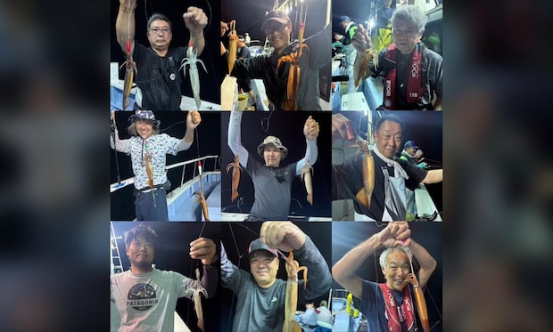 【釣果速報】4日間の休船明け、鹿島の夜にムギイカ133杯 「どこかに吹っ飛ばされていないか心配していました」