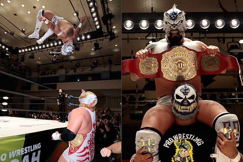 【NOAH】ガレノ陥落! ベインがルチャ大熱闘制してGHCナショナル戴冠