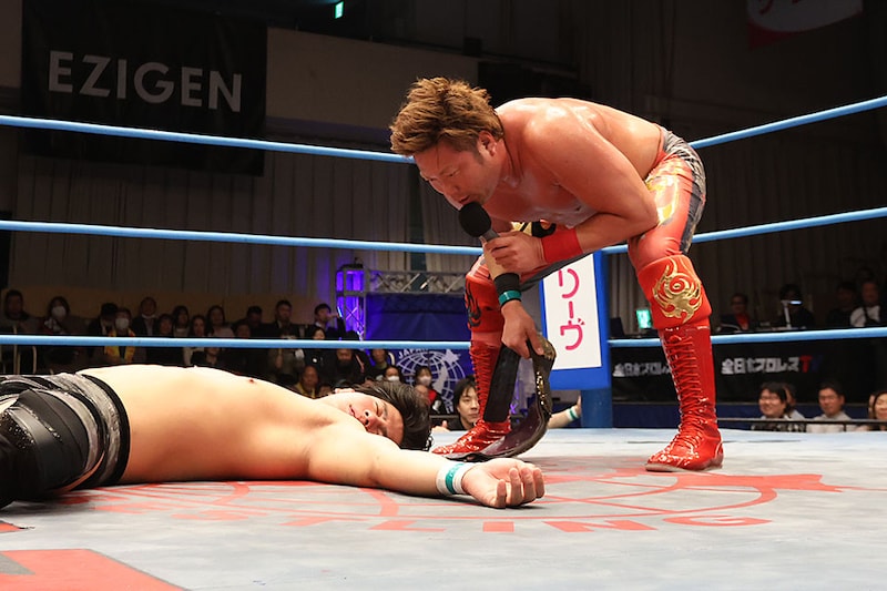 【全日本】三冠王者・宮原が安齊をシャットダウンスープレックスで報復KO 「大みそかでコイツを潰す」