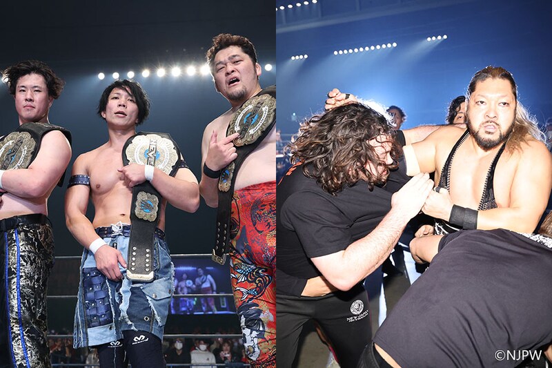 【新日本】矢野&YOH&ワトがH.O.T返り討ちでNEVER6人タッグ死守 ウルフアロンは1・4へEVILと大乱闘