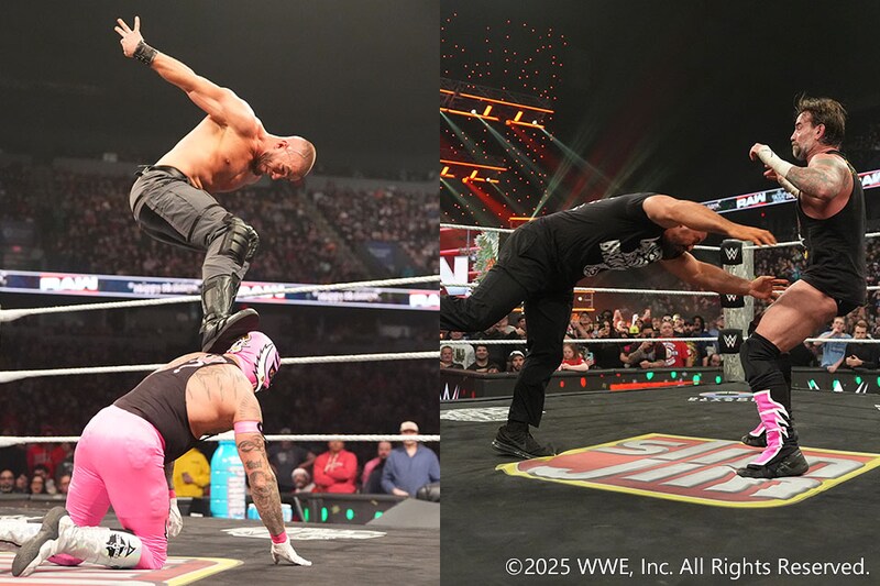 【WWE】黒覆面の正体セオリーがザ・ビジョンと共闘、ブレイカーは世界ヘビー戦へ王者パンクをスピアー葬