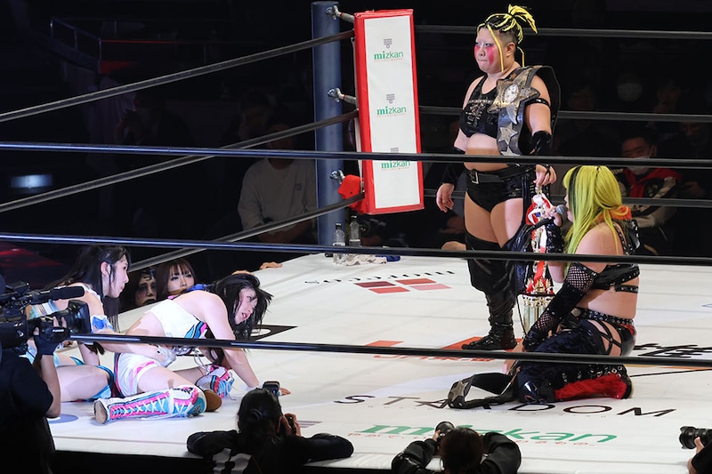 【スターダム】刀羅&琉悪夏がさくら&玖麗返り討ちでゴッデス盤石V3 「悔しい思いをしてここに上がってこい」