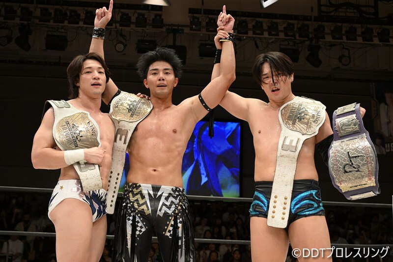 【DDT】武知海青が5戦目で自力初勝利&タイトル初戴冠 上野&To-yとKO-D6人タッグ奪取
