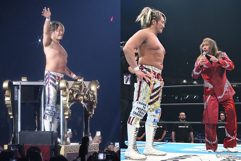 【新日本】棚橋が夢の札止めドームで涙の引退「プロレスを好きになって良かった」 内藤、柴田、武藤、藤波ら登場の超豪華セレモニー