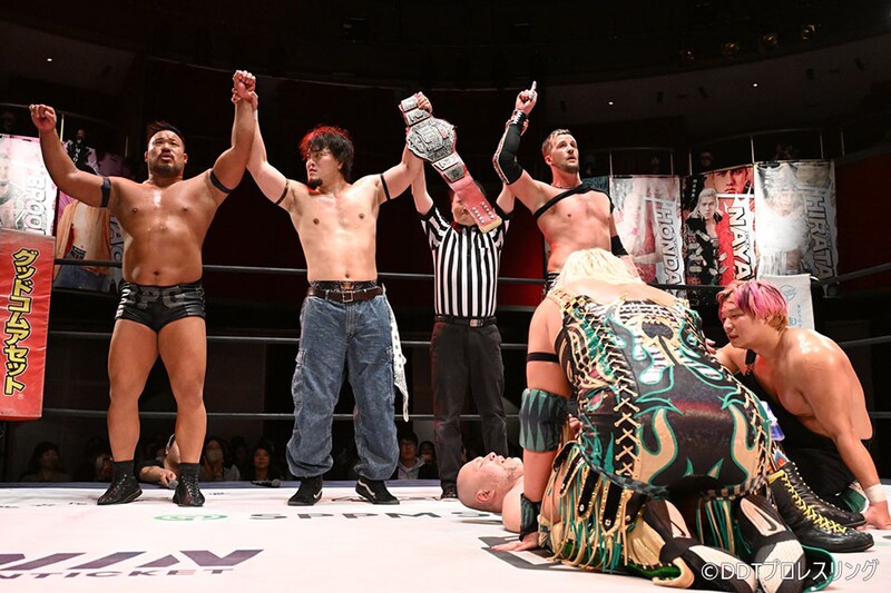 【DDT】新春ファン感謝デーでユニットシャッフル6人タッグ戦 クリスが熱闘制してダブルタイトル戦へ弾み