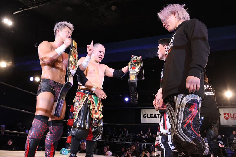 【GLEAT】石田&KAZMAがT-Hawk&田村を熱戦撃破でG-INFINITY王座V1 2・11後楽園でBGI対決へ