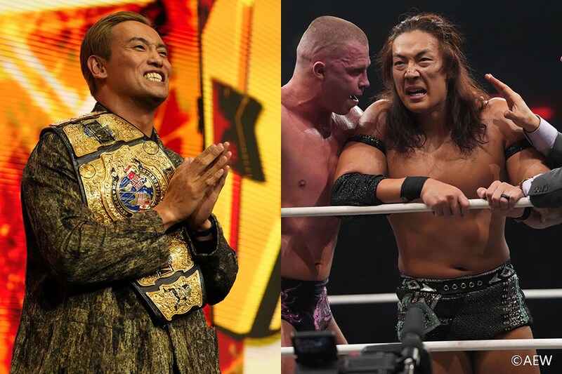 【AEW】オカダがAEW復帰、TAKESHITAを笑顔で挑発