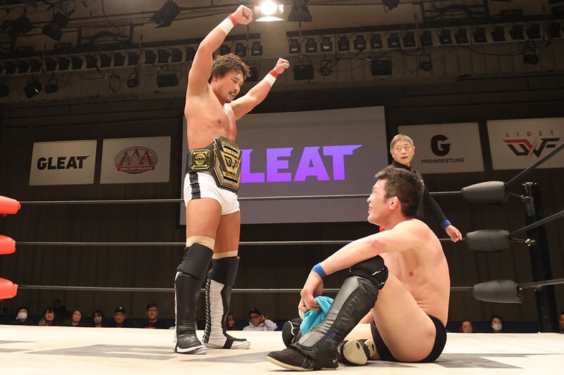 【GLEAT】青木の技巧に苦戦も中嶋がLIDET UWF王座V7 「いい刺激いただきました」