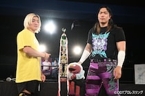 【DDT】DGC優勝戦へ公開会見 正田「優勝してUNIVERSALまでたどりつく」、須見「正田壮史を超えて優勝する」
