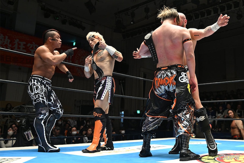 【新日本】石森が翌日IWGPジュニアタッグ戦へ 王者イーグルス&藤田に「最高の脇役になってもらう」