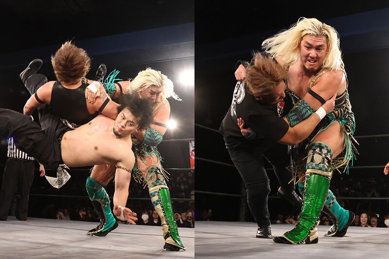 【DRAGONGATE】MAO&納谷が箕浦&ジェイソン撃破 納谷はISHINとの相撲勝負も完勝