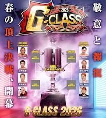 【GLEAT】1回戦は「石田vsKAZMA」、「河上vsJUN」など 『G-CLASS 2026』のトーナメント組み合わせが決定