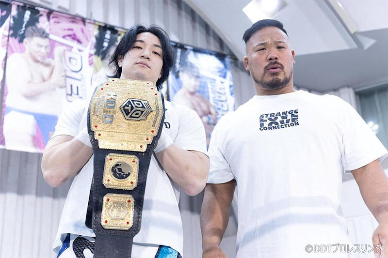 【DDT】4・15後楽園KO-D無差別戦へ上野「DDTの王様であり続けます」、飯野「全全全力で挑戦したい」