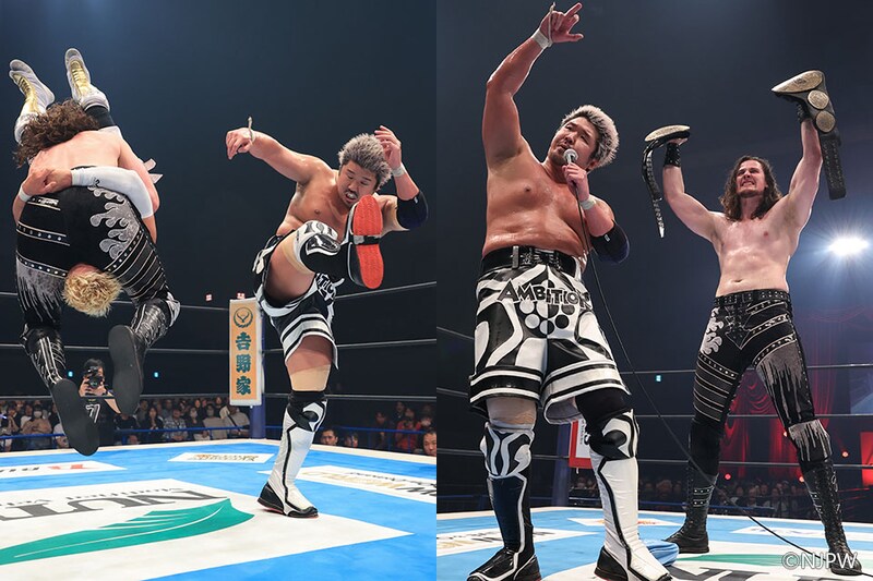 【新日本】K.O.Bが激闘制してIWGPタッグV5 毘沙門に「また胸貸してくれよ」