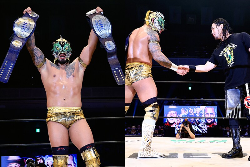 【NOAH】ベインがAMAKUSA熱闘撃破でジュニア二冠達成 Eitaが地元凱旋15周年興行で挑戦へ