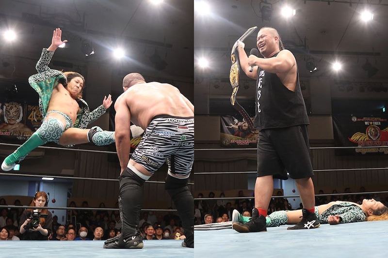 【ストロングスタイル】黒潮がシュレック退けレジェンド王座V2 間下襲撃、奪還宣言