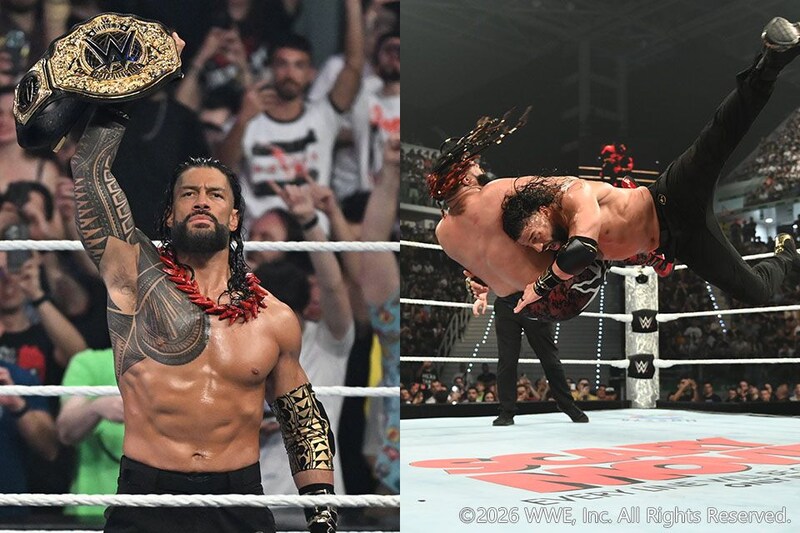 【WWE】レインズが世界ヘビーと一族の長の座を死守 トライバルコンバット戦でファトゥ返り討ち