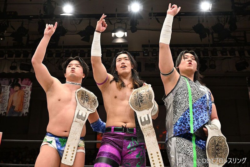 【DDT】正田&高鹿&佐藤がNωA Jr.退けKO-D6人タッグV4 最多防衛記録更新を視野に