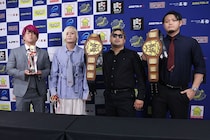 【全日本】ISHINがアツハヤ突破条件に世界タッグ王者・斉藤ブラザーズとのダブルタイトル戦を要求 アジアタッグ会見