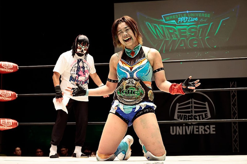 【NOAH/WRESTLE MAGIC】サスケも祝福! MIRAIが“ムタ娘”愚零闘咲夜ねじ伏せGHC女子王座戴冠