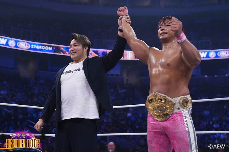 【AEW/新日本】海野がPAC突破でGLOBAL王座V1 棚橋社長も祝福
