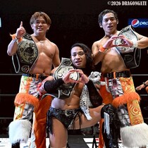 【DRAGONGATE】LOVE&PEACEが第100代トライアングル王者に NATURAL VIBESとの熱闘決定戦制す