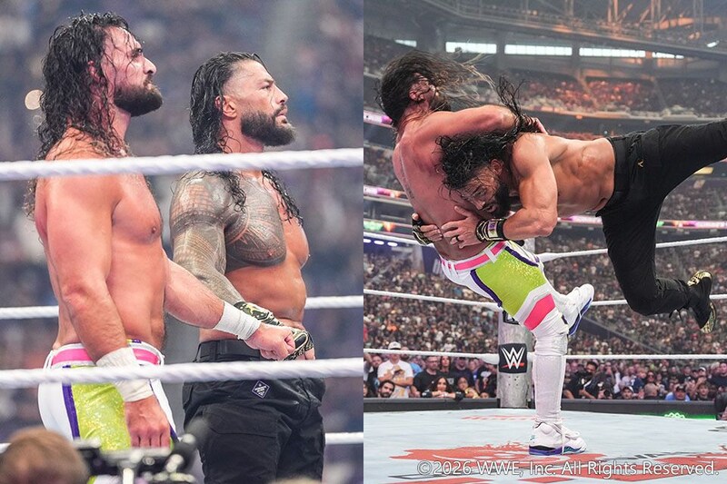 【WWE】レインズが世界ヘビー死守 ロリンズとの激闘制して遺恨清算