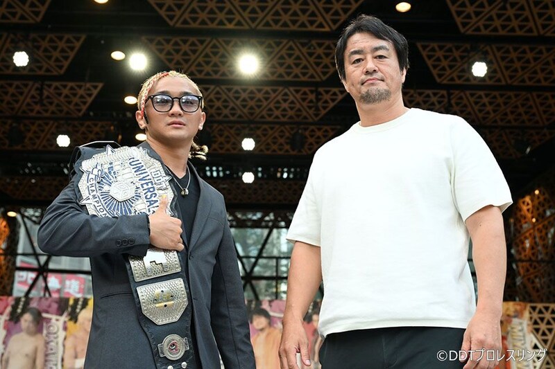 【DDT】UNIVERSAL王座挑戦の田口が王者・須見にタッグ結成ラブコール 「この試合が終わった後は丸刈りブラザーズで一緒にやっていただければ」