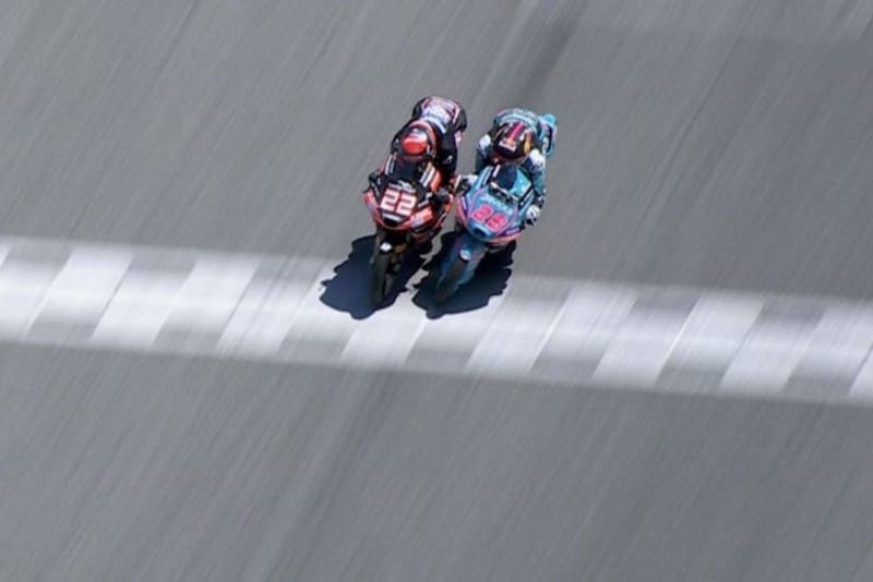 Moto3タイ決勝｜アルマンサ、0.003秒差の超接戦を制して勝利！　山中琉聖は上位走るも悔しい転倒