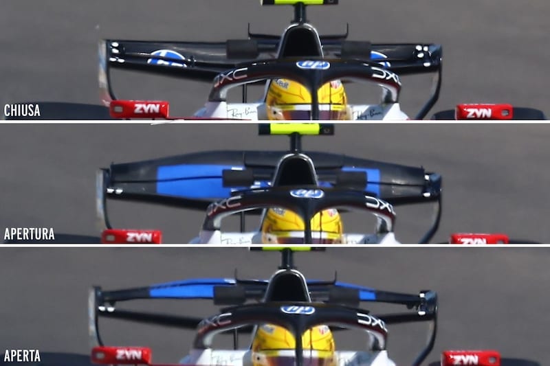 【F1メカ解説】フェラーリの”くるりんパ”リヤウイングが合法の理由……稼働中は規定領域を超えてもOK？