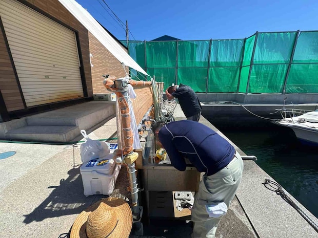 帰着後、真水で手が洗える。 &copy;釣りビジョン