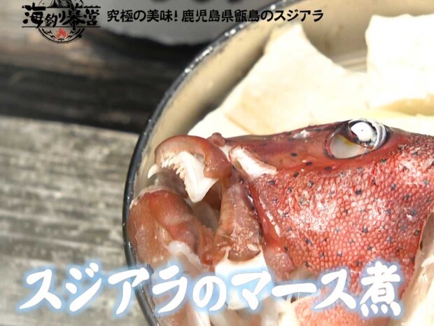 釣り上げたスジアラを上宮さんが激ウマ料理に仕立て上げた。こちらは沖縄料理のマース煮。&copy;釣りビジョン