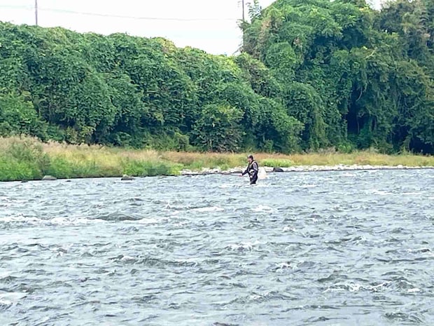 右岸側の反応はイマイチ！狙うは手前の筋！ &copy;釣りビジョン