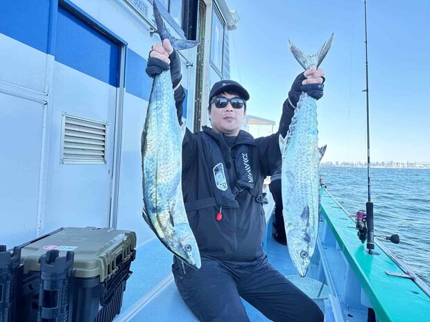 本命サワラを2本揃えて竿頭！ &copy;釣りビジョン