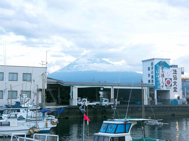 富士山を眺めながら田子の浦沖へ出船。 &copy;釣りビジョン