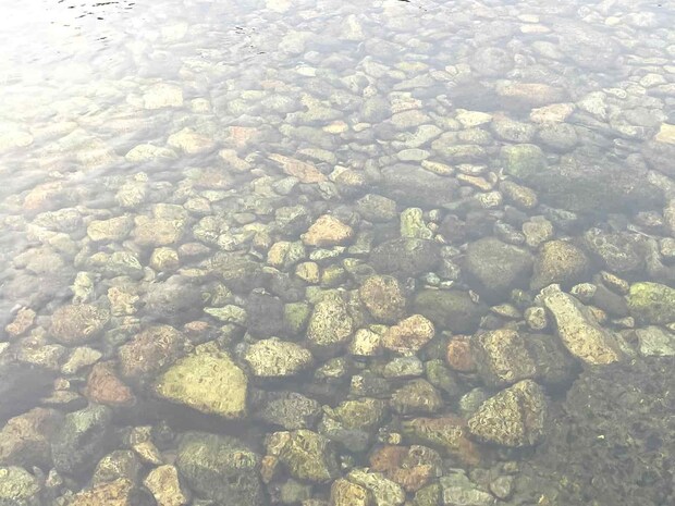 青ノロもなく石はピカピカ！ &copy;釣りビジョン