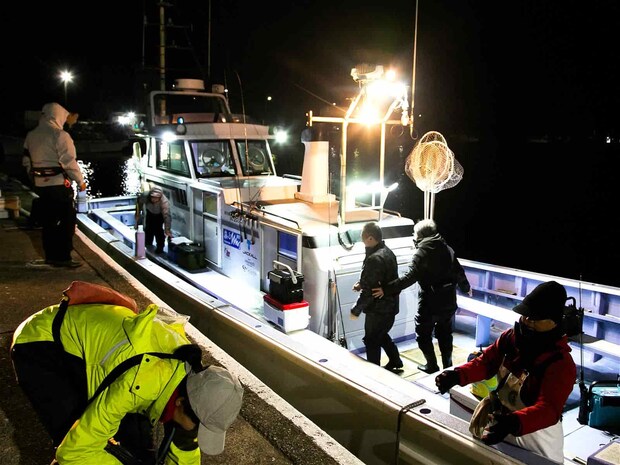 気温が低くなる時間帯。 凍結に注意。 &copy;釣りビジョン