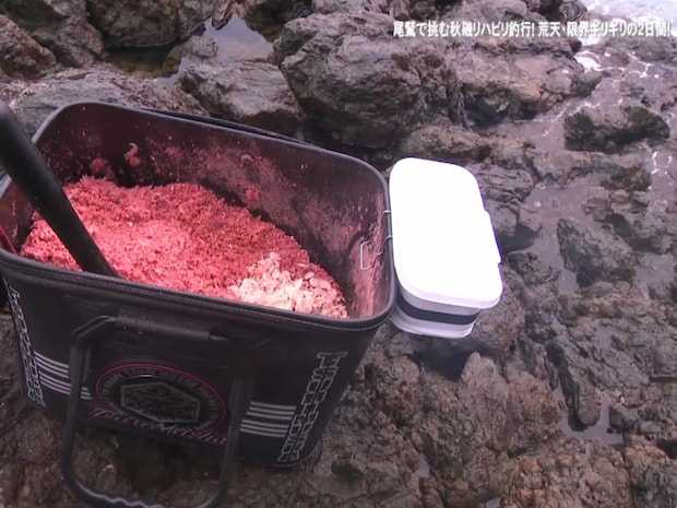 フカセ釣りには欠かせない撒き餌作り。昨夏は海水温が21℃台と低く、それによってグレがよく釣れていたそうだ。餌取りの状況や遠投が必要か否かによって配合を考慮する必要がある。&copy;釣りビジョン