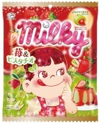 【不二家】苺を使った旬先取りの菓子4品を期間限定で発売/「ミルキー(苺&ピスタチオ)」、「カントリーマアム(あまおう苺ショコラ)」など