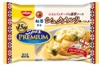 日清スパ王プレミアム「松屋監修 シュクメルリ風パスタ」新発売、にんにくの香り×とろけるチーズのコク【日清食品冷凍】