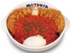 松のや、人気「うまトマ」×国産ロースかつ発売 にんにく香る濃厚ソースが食欲刺激