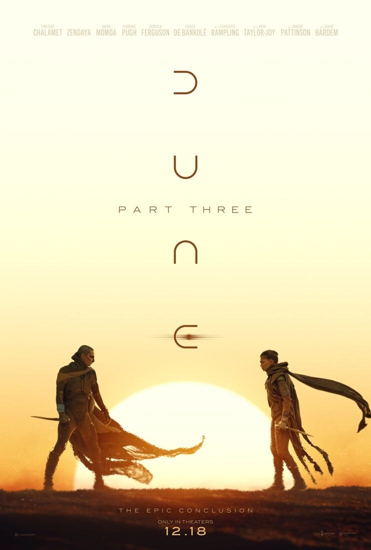 伝説、ついに完結。 ティモシー・シャラメ主演 SF超大作　映画『デューン 砂の惑星PART3』 新予告映像公開