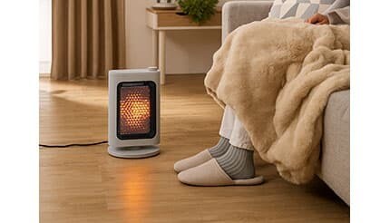 ヤマダデンキ、熱を前方に集中させて放出する電気ストーブ「RIFLECA」を発売