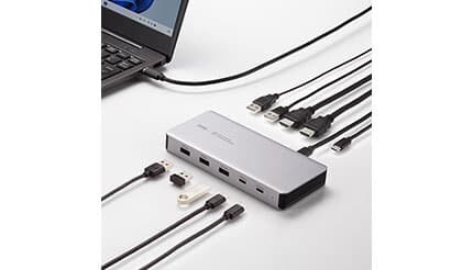 USB Type-Cケーブル1本で2画面の4K映像を同時出力できる！サンワサプライの「ドッキングステーション」