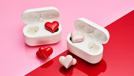 ハート型のワイヤレスイヤホンがPRO仕様に！汐れいらさんともタイアップ！SNSキャンペーン参加で新製品が当たる！