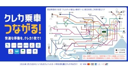 「クレカ」後払い乗車サービスの相互利用開始! 関東鉄道事業者11社局54路線で
