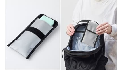 選べる3サイズ エレコムのモバイルバッテリーを安心して持ち運べる難燃ポーチ 大きいサイズは保管にも便利