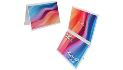 作業効率が劇的にアップ！ サンコーから14インチで持ち運べるモバイルダブルディスプレーに新色ホワイト